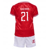 Denmark Morten Hjulmand #21 Replica Home Minikit Euro 2024 Short Sleeve (+ pants)